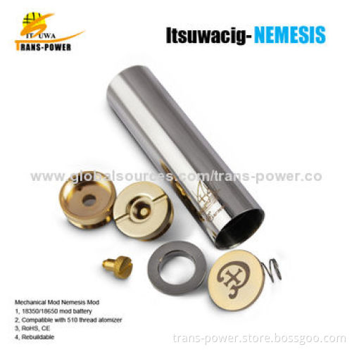 China Manufacture New Mechanical Electronic Cigarette Modes, Nemesis Mode Fit for 18350 Battery